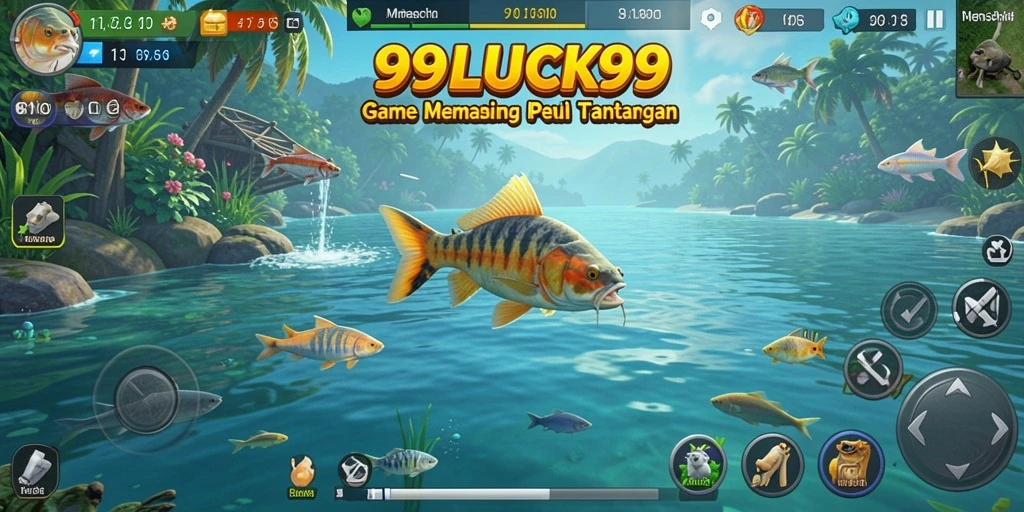 Tampilan antarmuka game Memancing 99LUCK99 yang menarik dan interaktif.