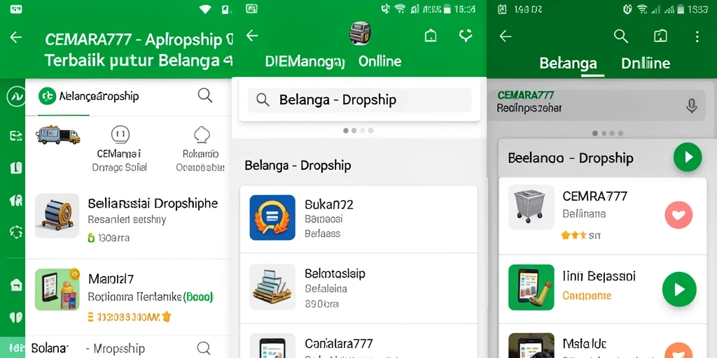 Tampilan antarmuka CEMARA777 yang efisien untuk transaksi Dropship.