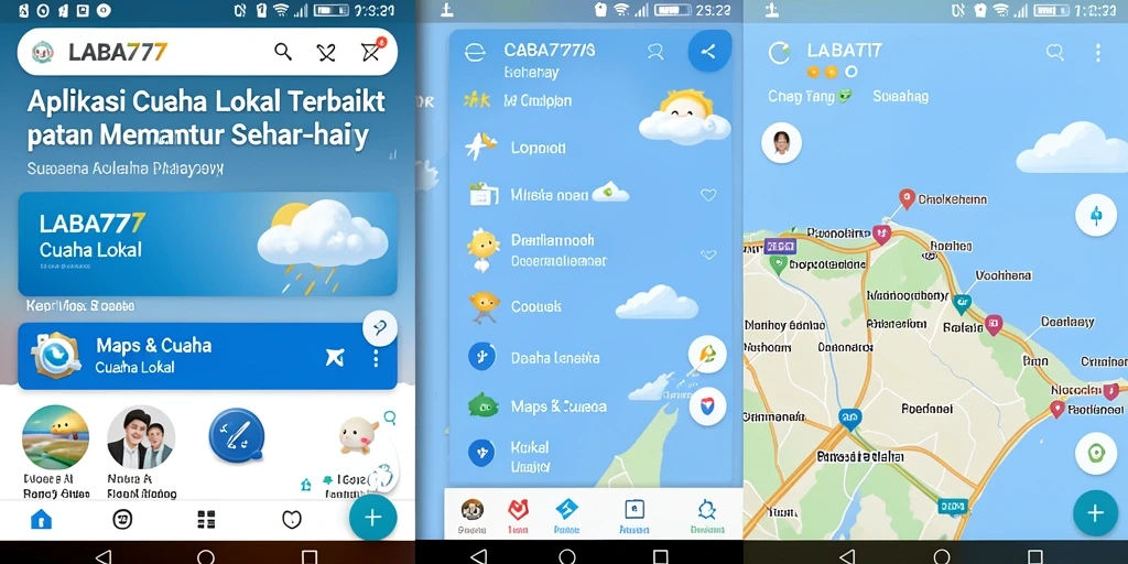 Tampilan antarmuka utama LABA777 untuk cuaca lokal yang informatif dan menarik.