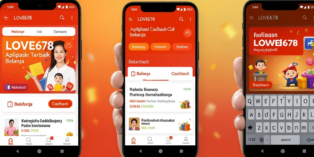 Antarmuka pengguna LOVE678 yang ramah dan fungsional untuk cashback.