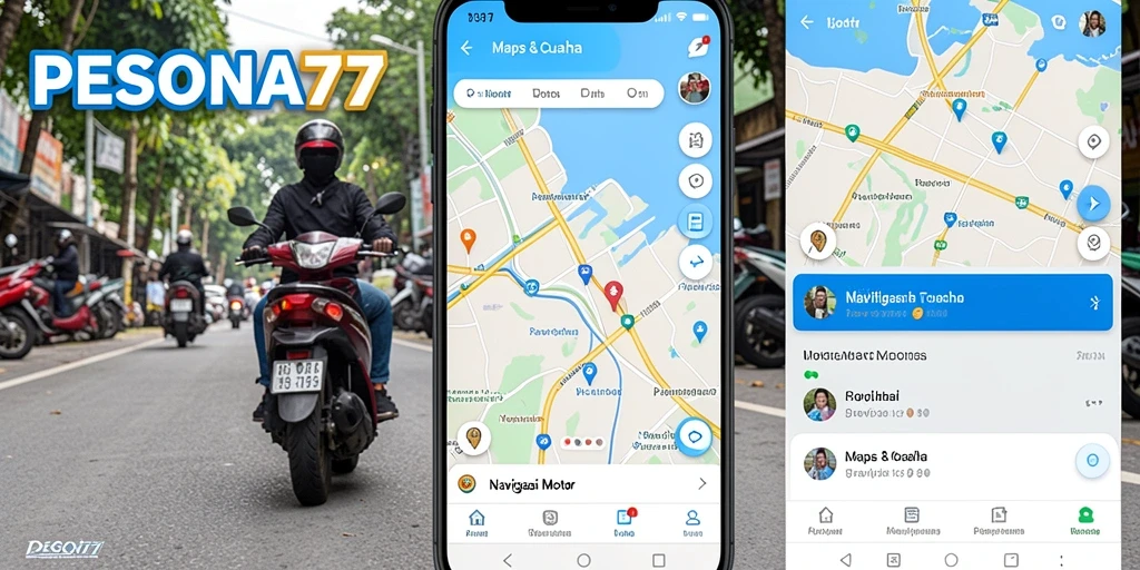 Antarmuka PESONA77 yang ramah pengguna untuk navigasi motor.