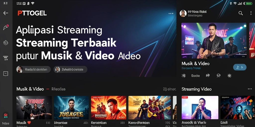 Antarmuka PTTOGEL yang menarik untuk aplikasi Streaming Video.