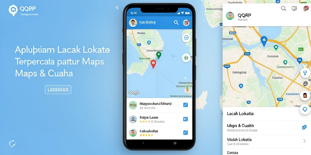 Tampilan antarmuka aplikasi Lacak Lokasi QQRP yang informatif dan user-friendly.