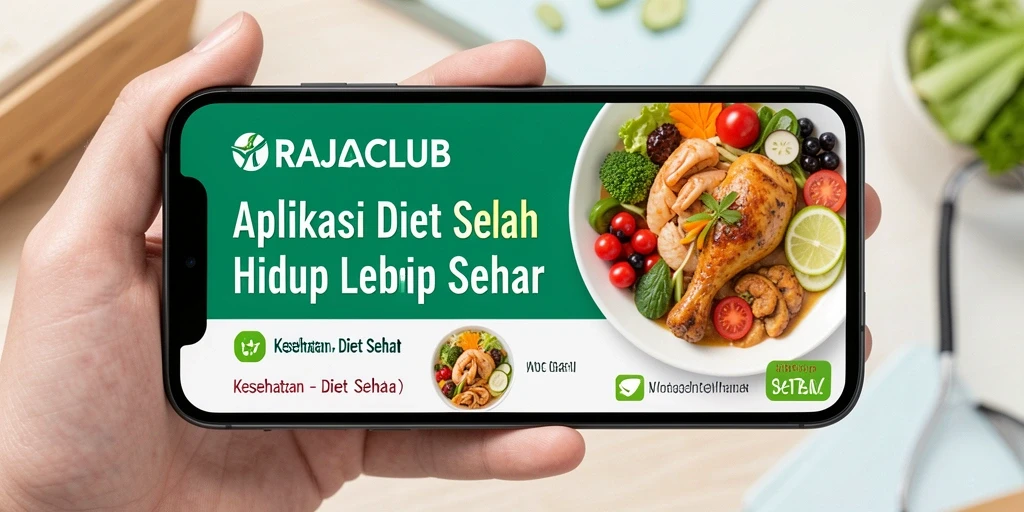 Antarmuka RAJACLUB menampilkan fitur Diet Sehat dengan intuitif