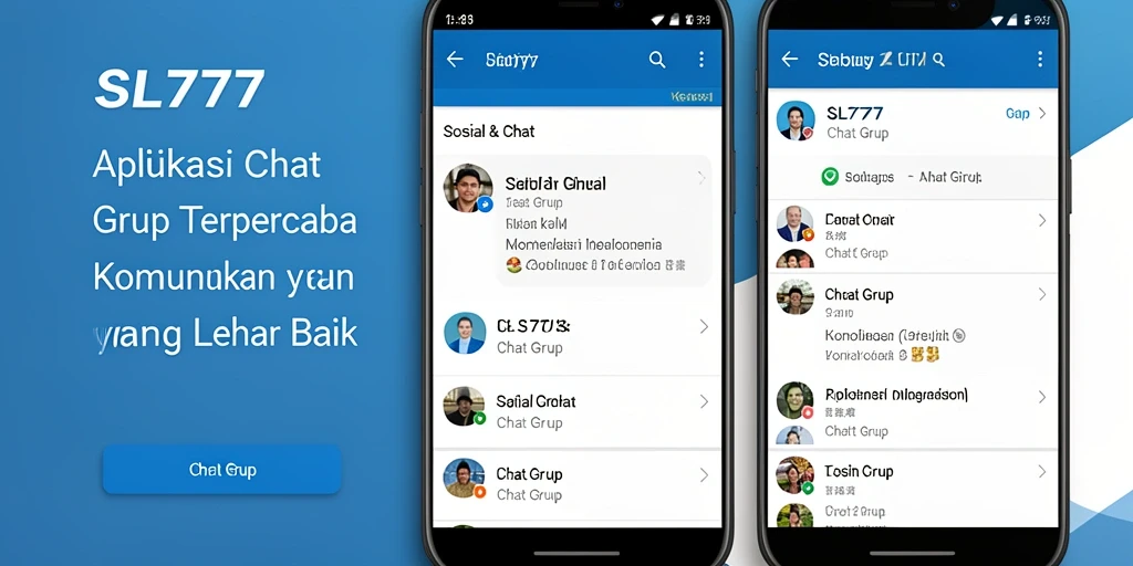 Tampilan antarmuka SL777 yang menarik untuk chatting grup.