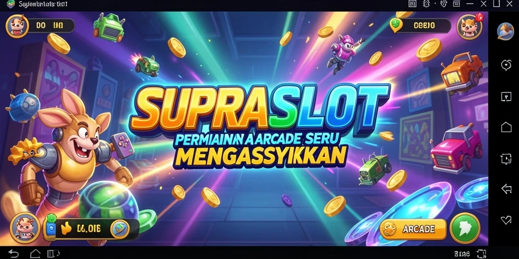 Tampilan antarmuka permainan SUPRASLOT yang menawan dan penuh warna.